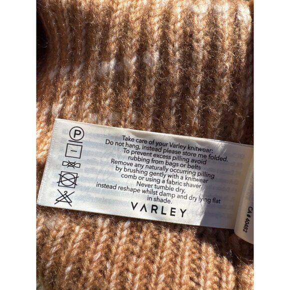 NWT Varley Ridley Dalmation Half Zip Knit Golden Bronze Egret Sweater M - Picture 12 of 14